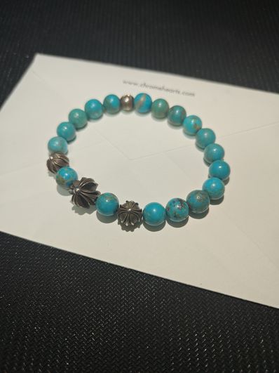 Chrome Hearts Beaded Bracelet 8mm V13 "Turquoise"