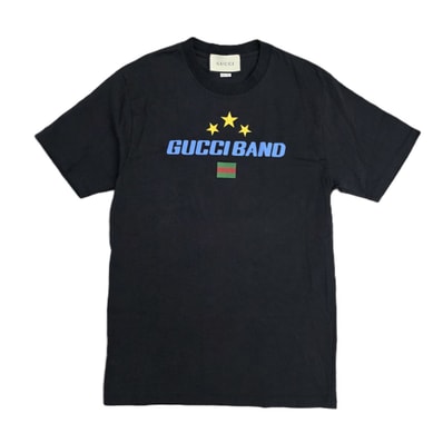 【値下げ】GUCCI グッチ GUCCI BAND グッチ バンド 星 スター シェリーライン 半袖Tシャツ 565806 XJB2W コットン 【中古】