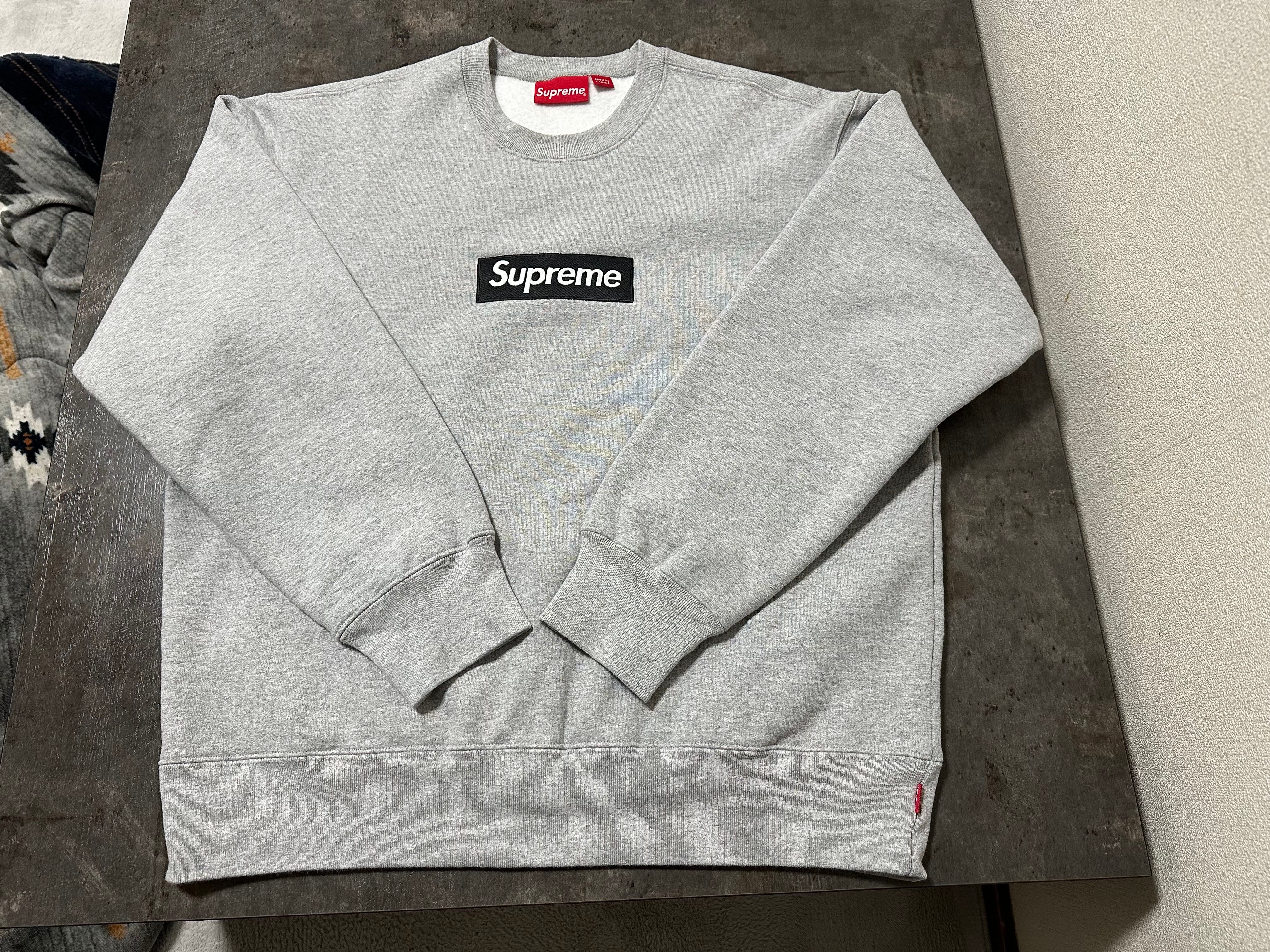 Supreme Box Logo Crewneck "Heather Grey" (22FW)