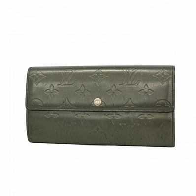 【6ec2746-k】ルイヴィトン 長財布 モノグラム・マット ポシェットポルトモネクレディ M65172 ノワール【中古】レディース