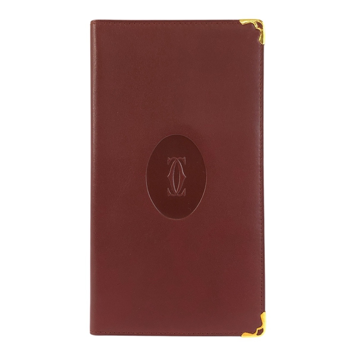美品 CARTIER カルティエ ヴィンテージ マストライン ボルドー ゴールド金具 レザー 長財布 札入れ 601943 【中古】