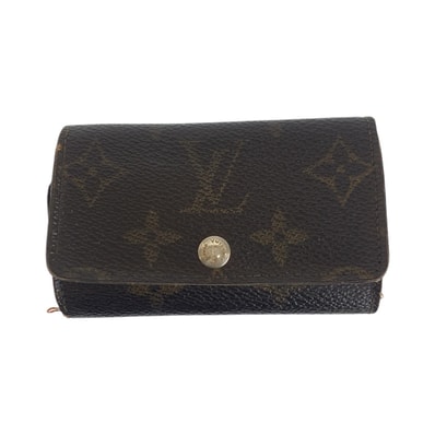 LOUIS VUITTON ルイヴィトン モノグラム ミュルティクレ6 ブラウン ゴールド金具 PVC キーケース 6連 男女兼用 505256 【中古】