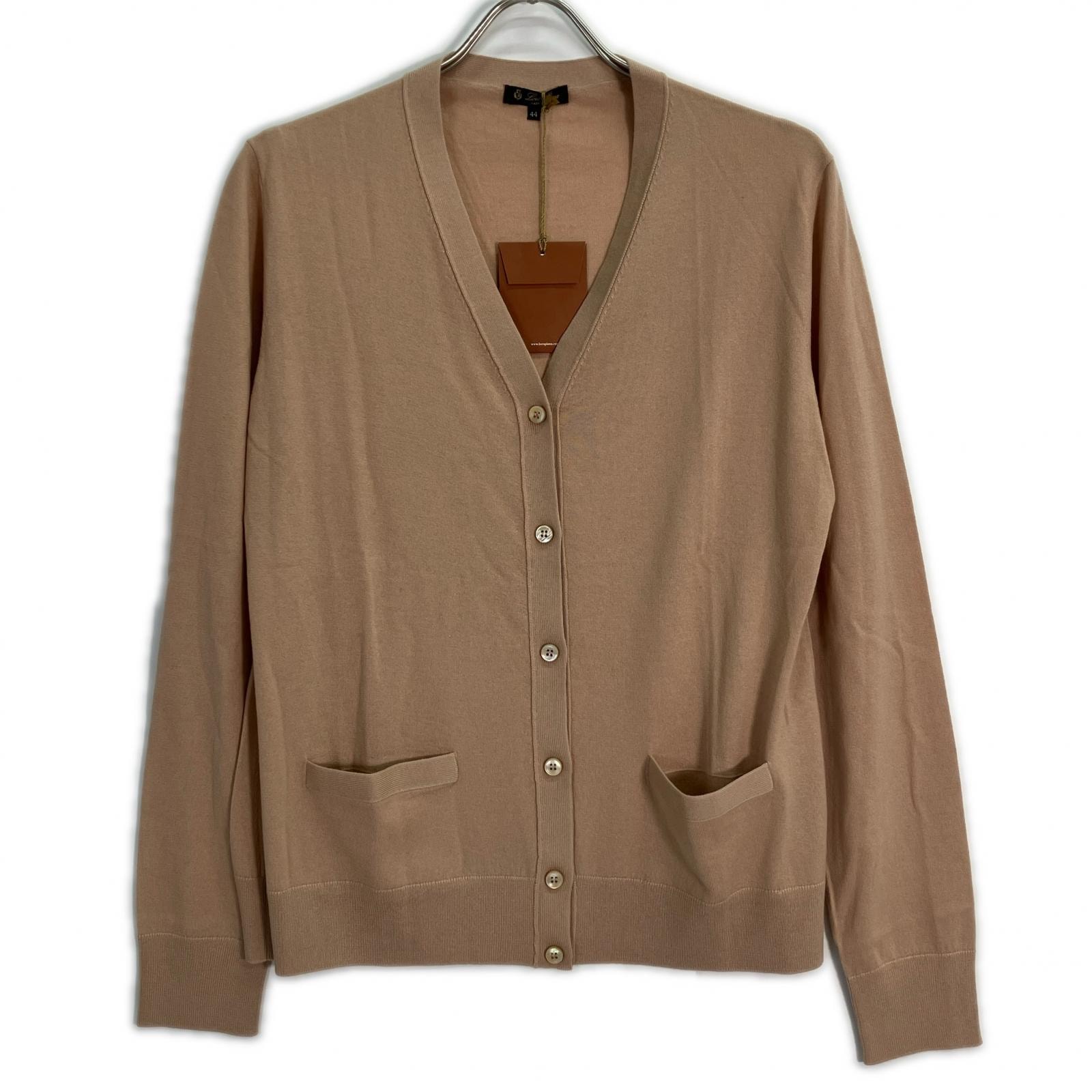 ロロピアーナ MAC3539 FAL2935 ピンクベージュ カシミヤ100 カーディガン 44