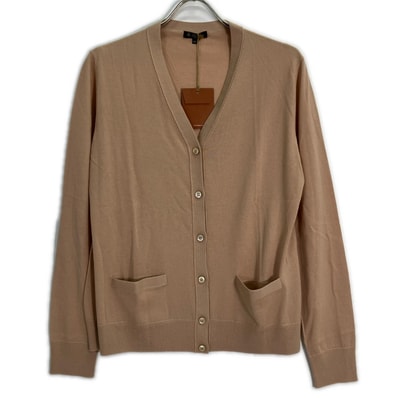 ロロピアーナ MAC3539 FAL2935 ピンクベージュ カシミヤ100 カーディガン 44