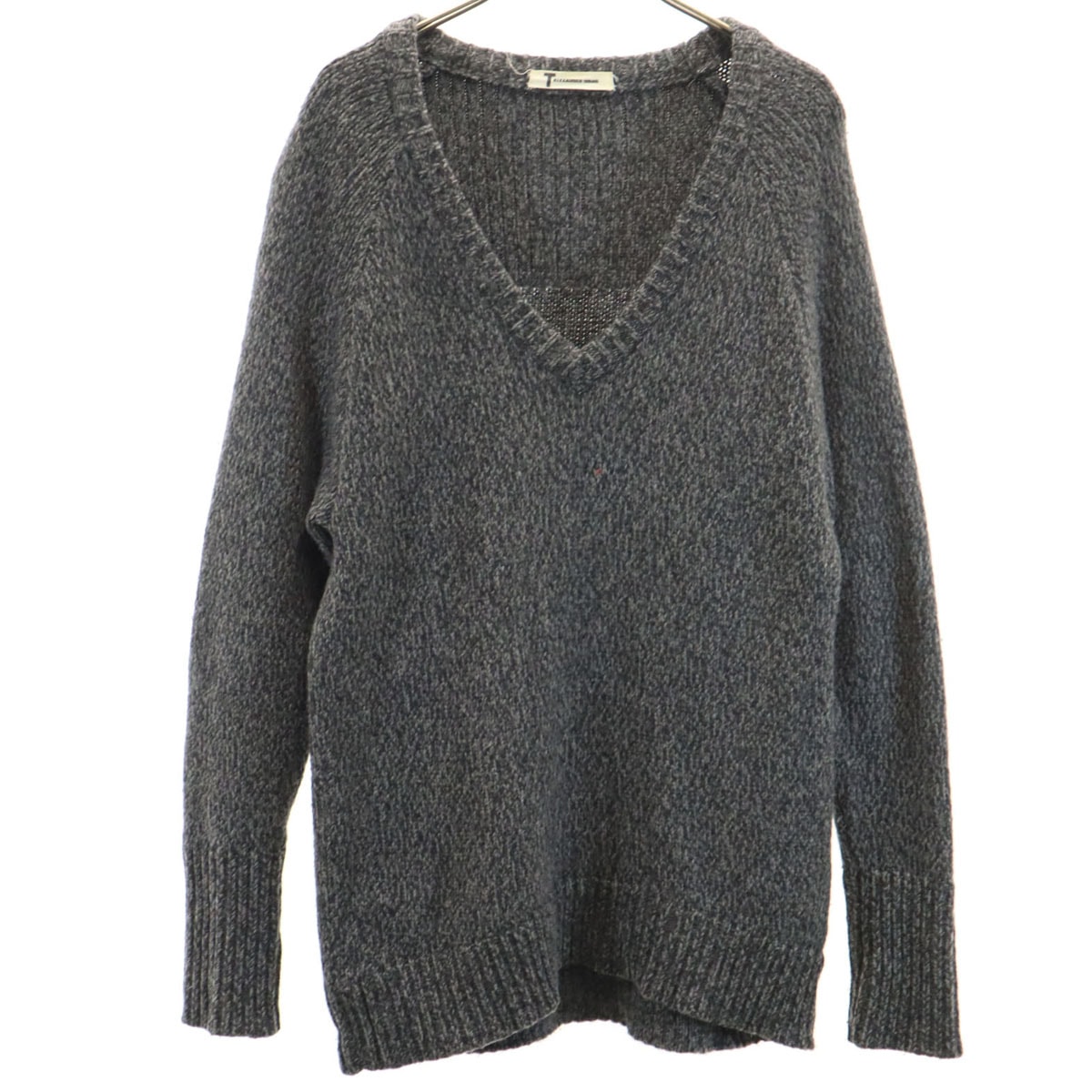 Alexander Wang アレキサンダーワン 長袖 Vネック セーター XS チャコールグレー ニット