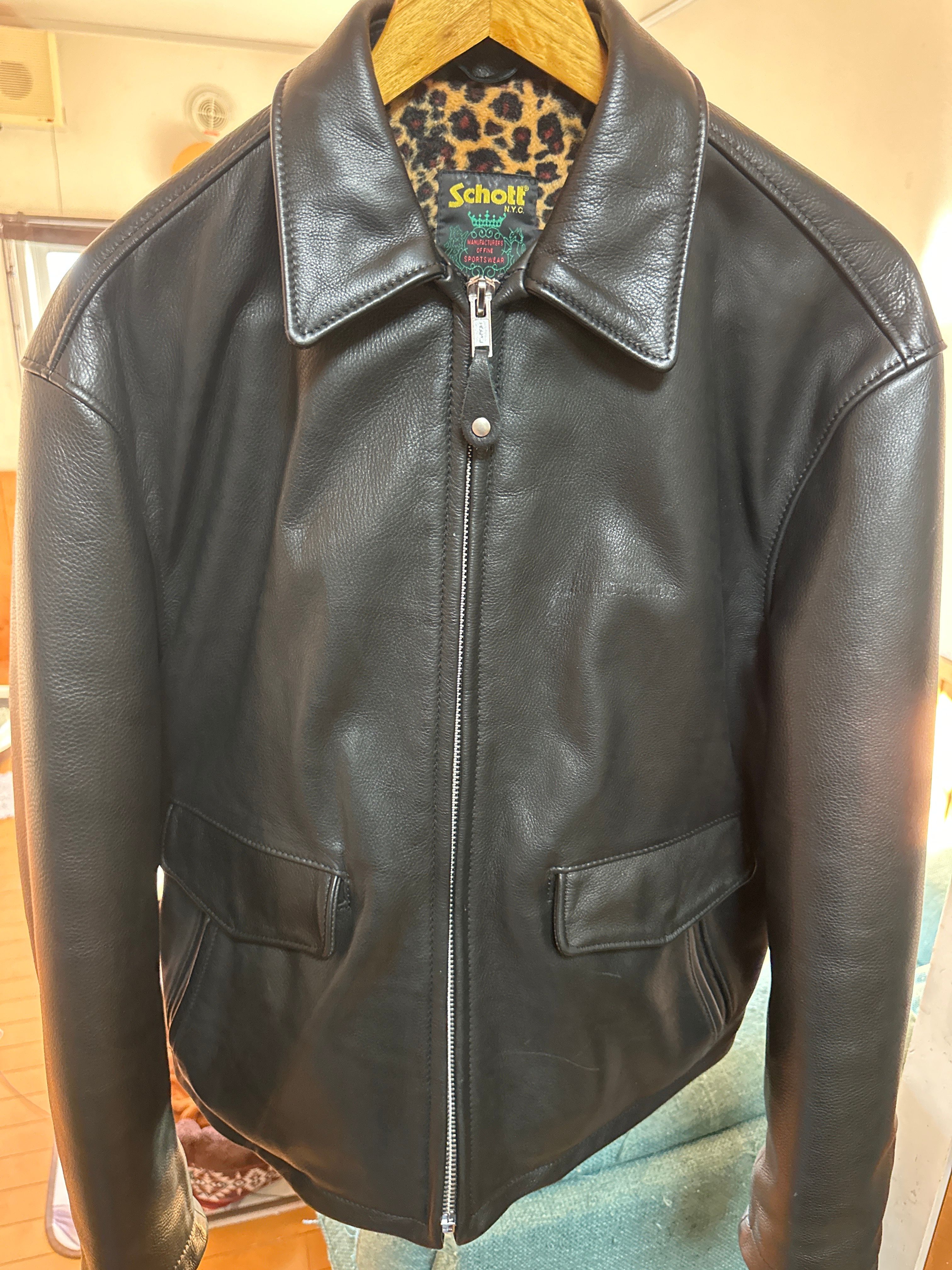 Supreme x Schott Leather Racer Jacket "Black"