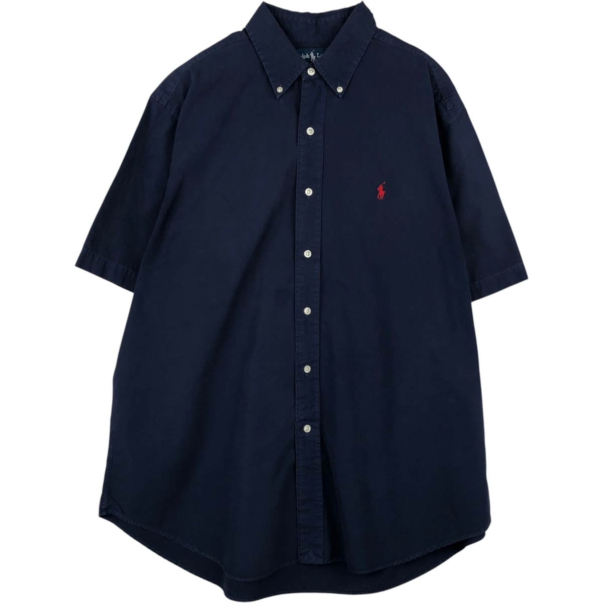 古着 ラルフローレン Ralph Lauren CUSTOM FIT 半袖 ボタンダウンシャツ メンズXL相当/eaa641637