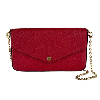 ルイ ヴィトン LOUIS VUITTON ショルダーバッグ モノグラムアンプラント ポシェット フェリシー モノグラムアンプラント レッド ゴールド レディース M63700【中古】 z10521