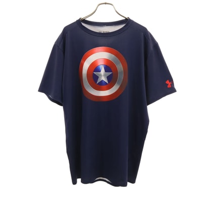 UNDER ARMOUR アンダーアーマー キャプテン・アメリカ 半袖 Tシャツ 3XL ネイビー