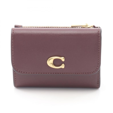 コーチ COACH エッセンシャル 三つ折り財布 財布 レザー レディース ボルドー系 / ピンク系 CBF60B4XD2 【新品】