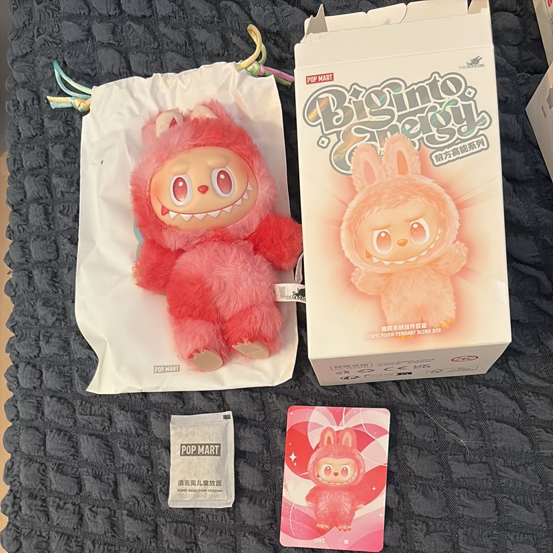 POP MART THE MONSTERS (LABUBU) Big into Energy Series Plush Pendant LOVE