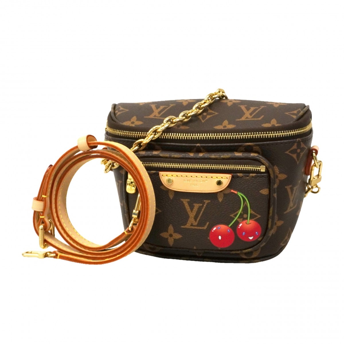★最終価格★SALE【6cd5450-e】ルイヴィトン ショルダーバッグ モノグラムチェリー ミニバムバッグ M13449 ブラウン【中古】レディース