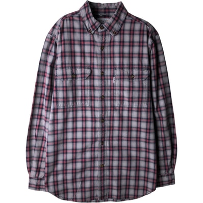 古着 カーハート Carhartt RELAXED FIT チェック柄 長袖 ボタンダウン ワークシャツ メンズM相当/eaa619778