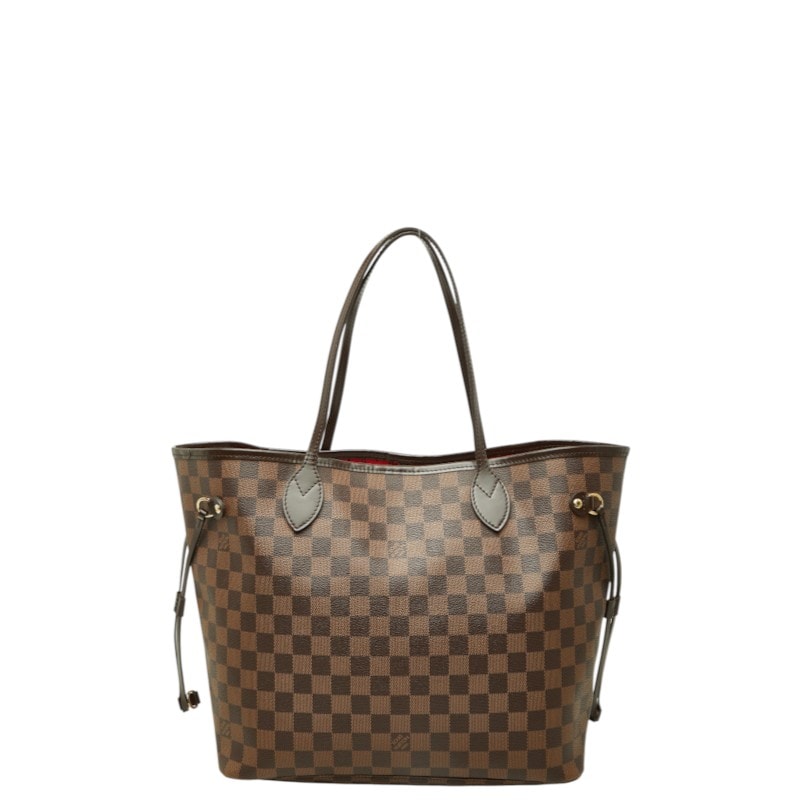ルイ ヴィトン ダミエ ネヴァーフルMM トートバッグ ショルダーバッグ N51105 ブラウン PVC レザー レディース LOUIS VUITTON 中古