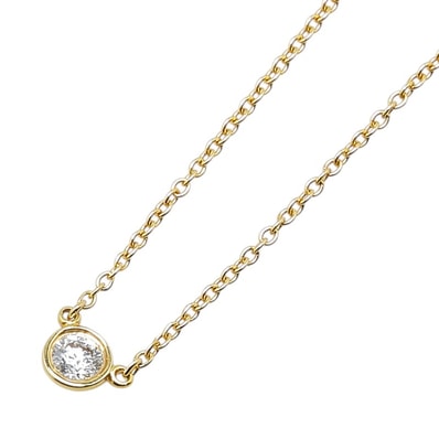 ティファニー バイザヤード ダイヤモンド ネックレス K18YG イエローゴールド レディース TIFFANY&Co. 【中古】
