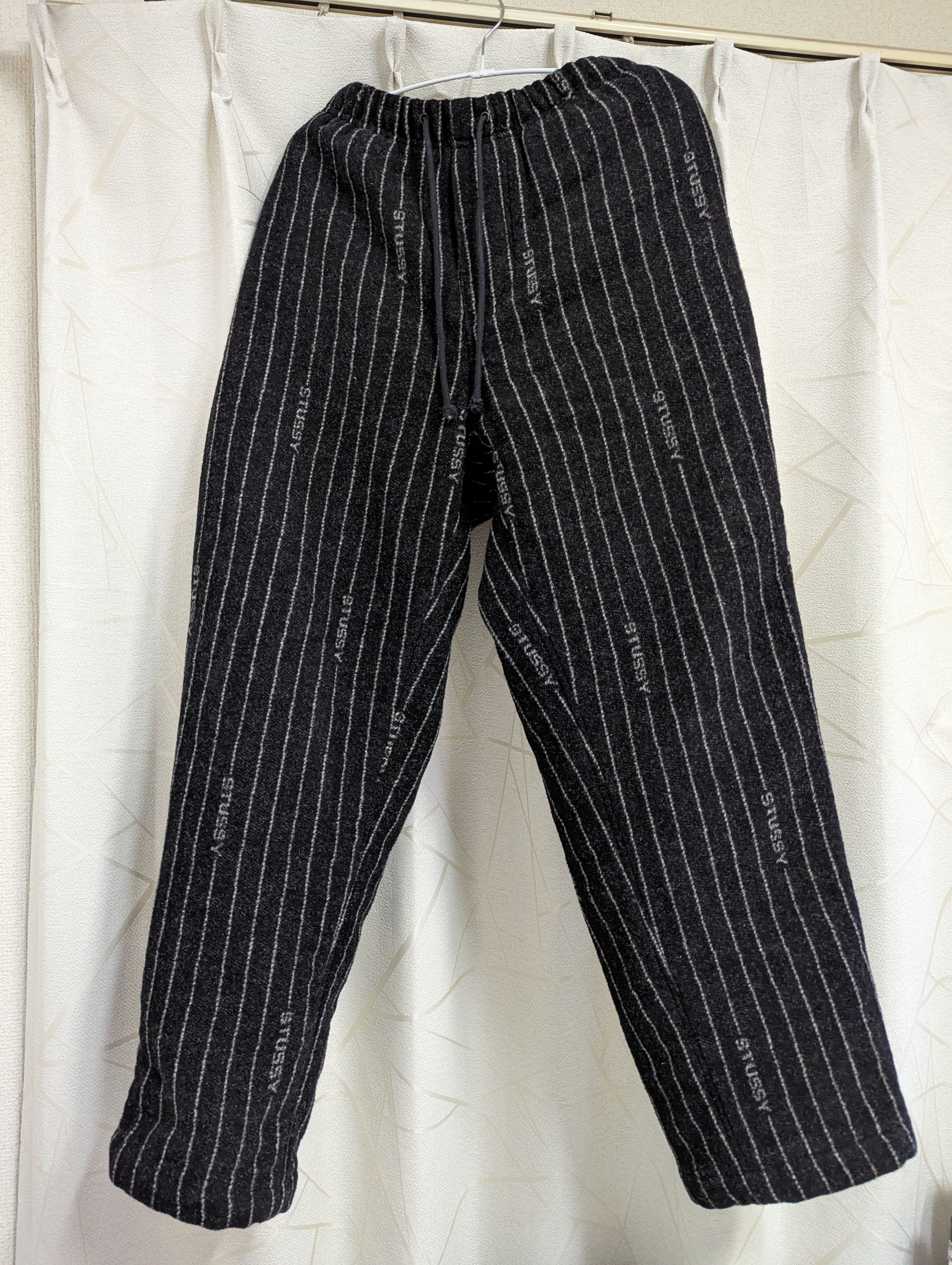 Stussy x Nike Striped Wool Pants "Black"