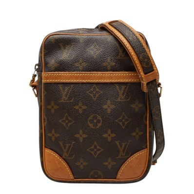 ルイ ヴィトン モノグラム ダヌーブ 斜め掛け ショルダーバッグ M45266 ブラウン PVC レザー レディース LOUIS VUITTON 中古