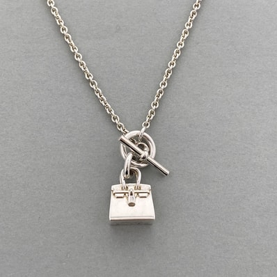 HERMES エルメス バーキン アミュレット ネックレス シルバー925 シルバー レディース【中古】