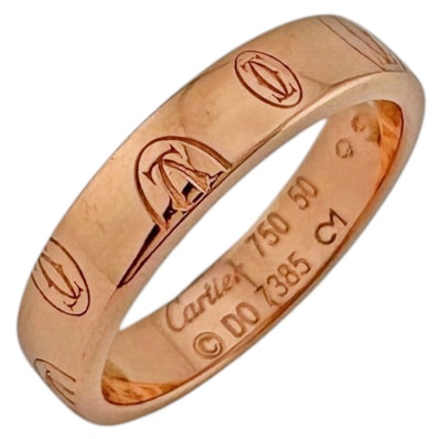 カルティエ ハッピーバースデー リング 指輪 10号 18金 K18ピンクゴールド レディース CARTIER 中古