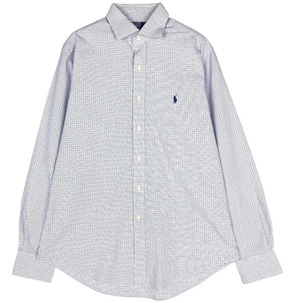 古着 ラルフローレン Ralph Lauren REGENT CUSTOM FIT 長袖 コットンチェックシャツ メンズL相当/eaa662697