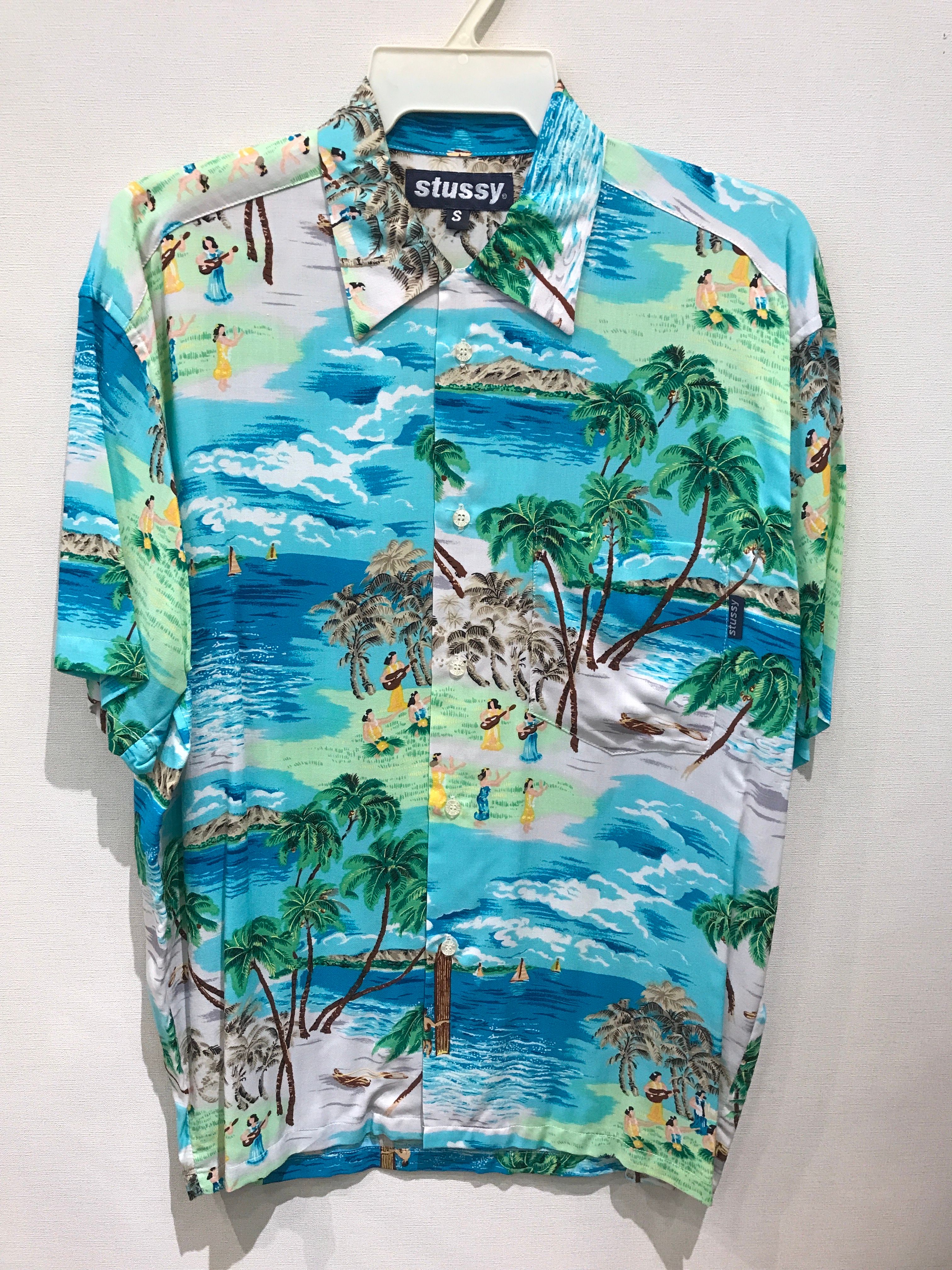 90's stussy ISLAND LIFE PATIO  SHIRT