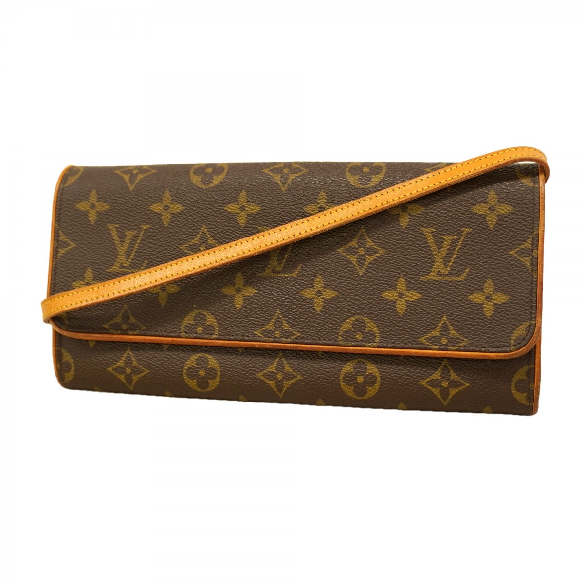 【6dc2820】ルイヴィトン ショルダーバッグ モノグラム ポシェットツインGM M51852 ブラウン【中古】レディース