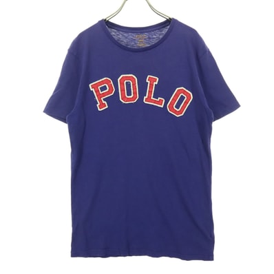 POLO RALPH LAUREN ポロラルフローレン 半袖 ロゴワッペン Tシャツ M ブルー系