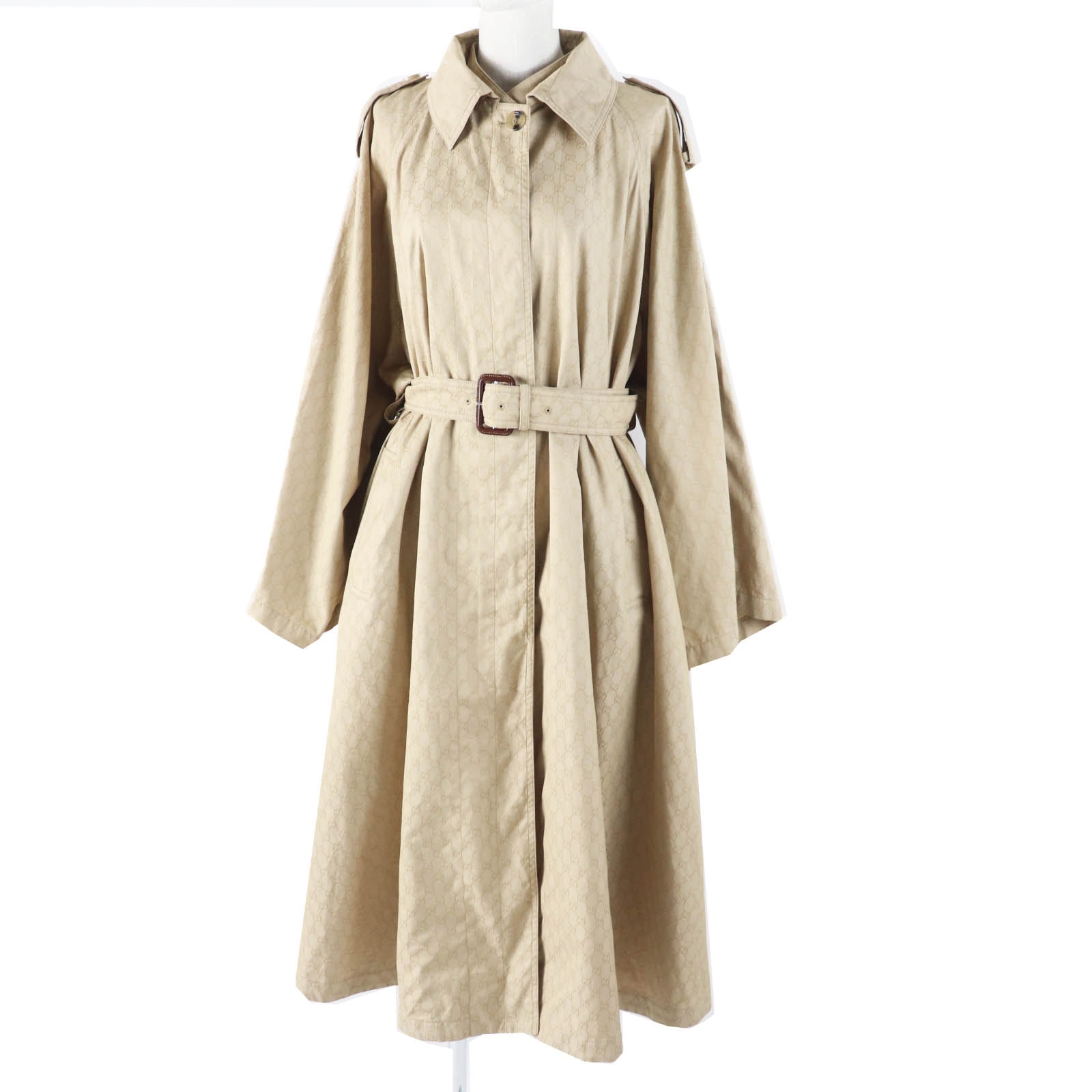 極美品 グッチ トレンチコート ベージュ レディース 40 771441