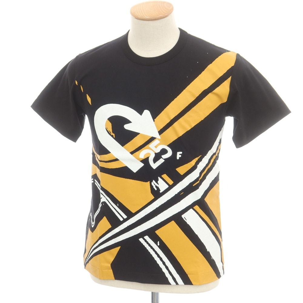【中古】ブラックコムデギャルソン BLACK COMME des GARCONS コットン クルーネック 半袖Tシャツ ブラック【サイズS】【ユニセックス】