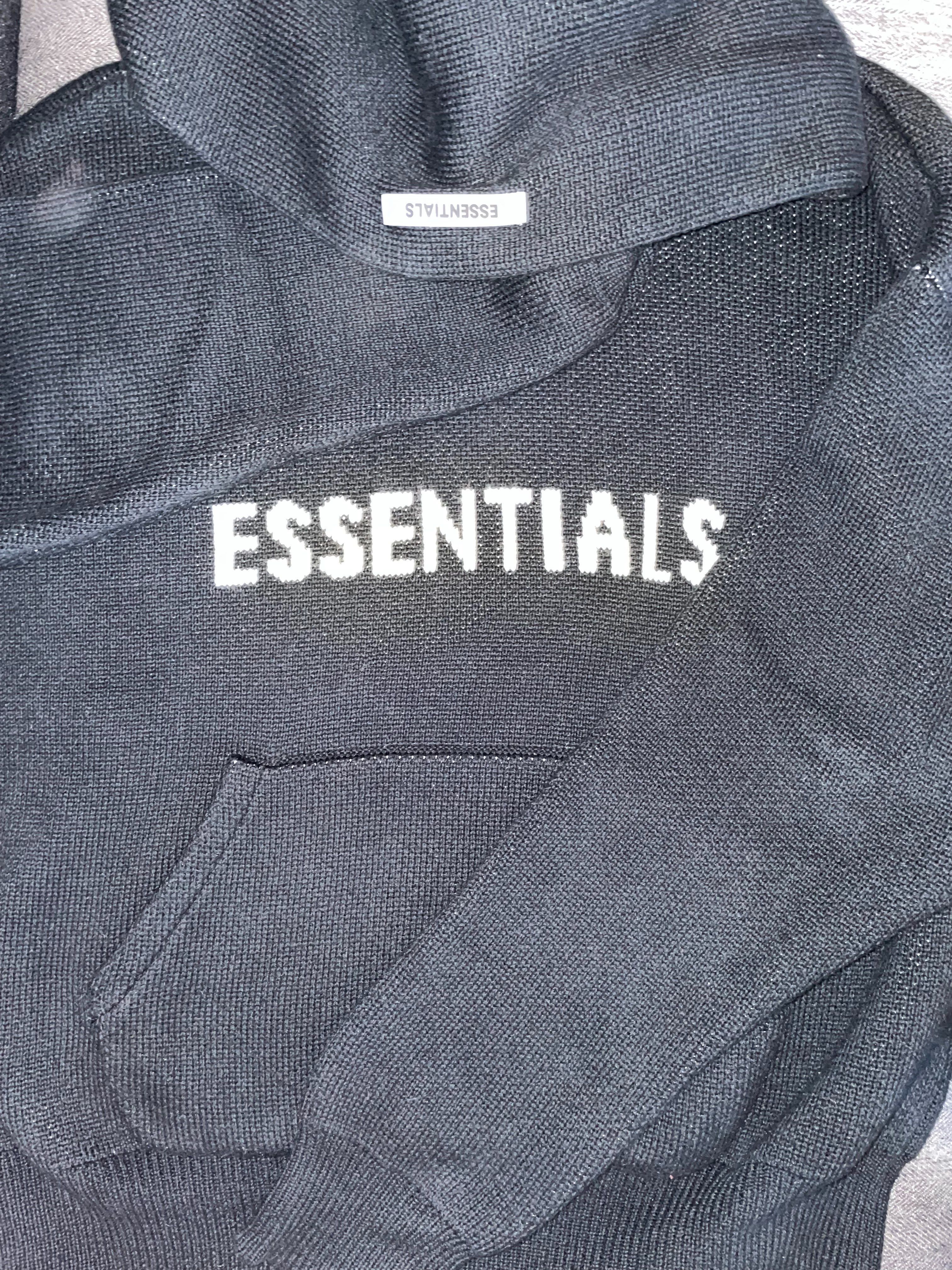 FEAR OF GOD ESSENTIALS Knit Hoodie "Black"