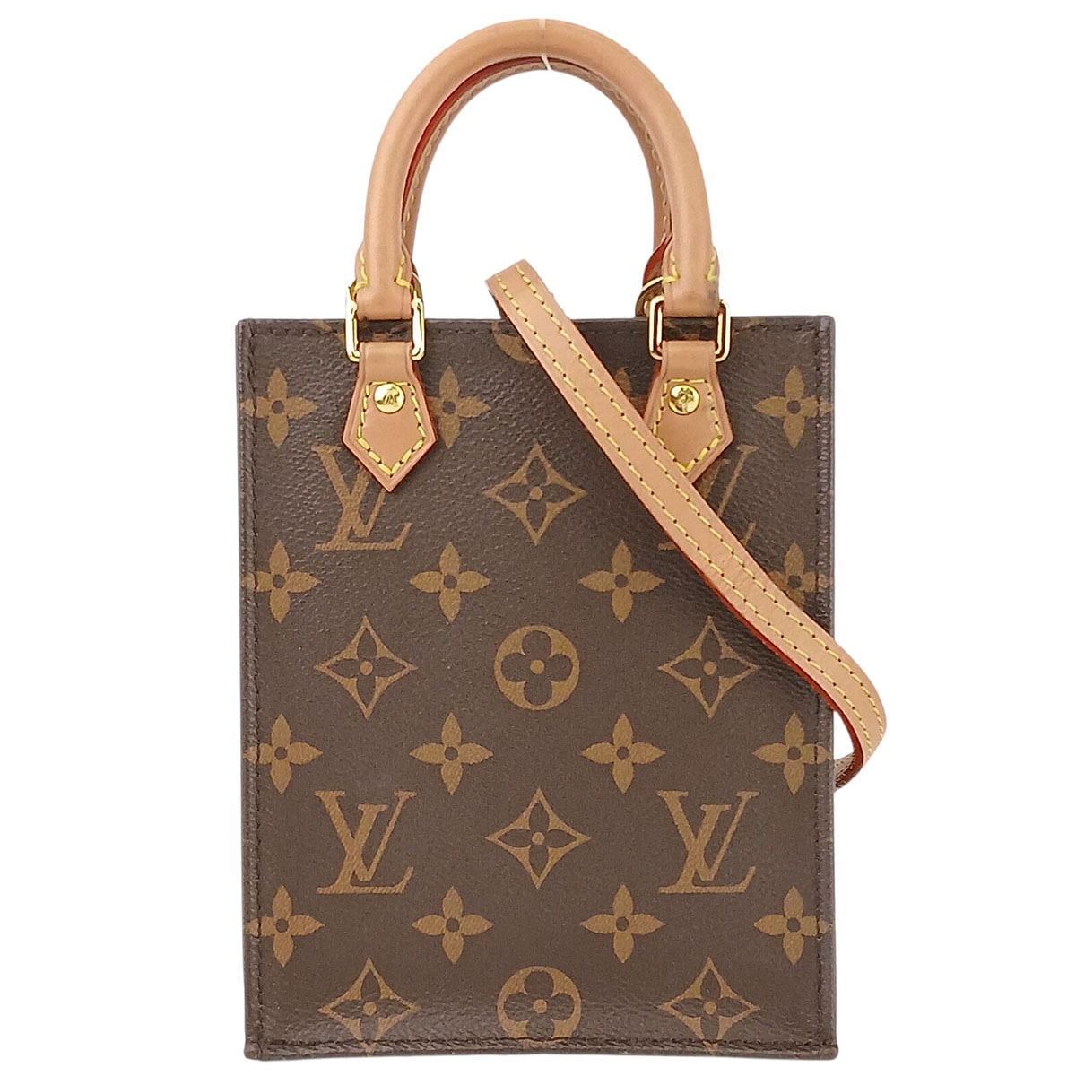 LOUIS VUITTON ルイ・ヴィトン プティット サックプラ ミニショルダーバッグ 2WAY ハンドバッグ ショルダーバッグ M69442 モノグラム ブラウン レディース【中古】