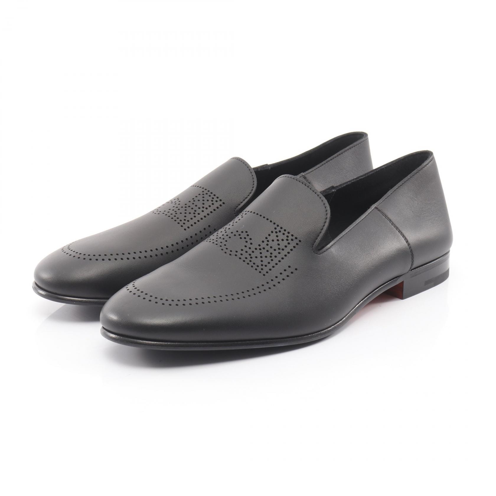 エルメス HERMES エクリプス モカシン 靴 レザー メンズ ブラック系 【中古】