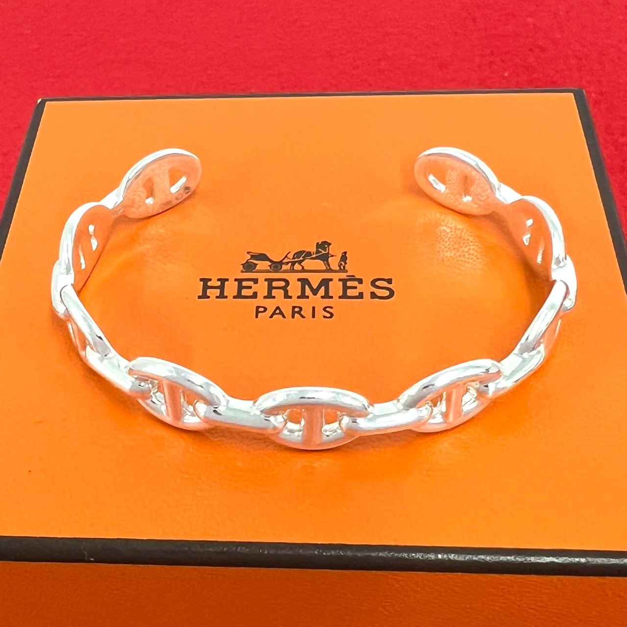 HERMES エルメス アンシェネ バングル シルバー925 バングル シルバー
 37388