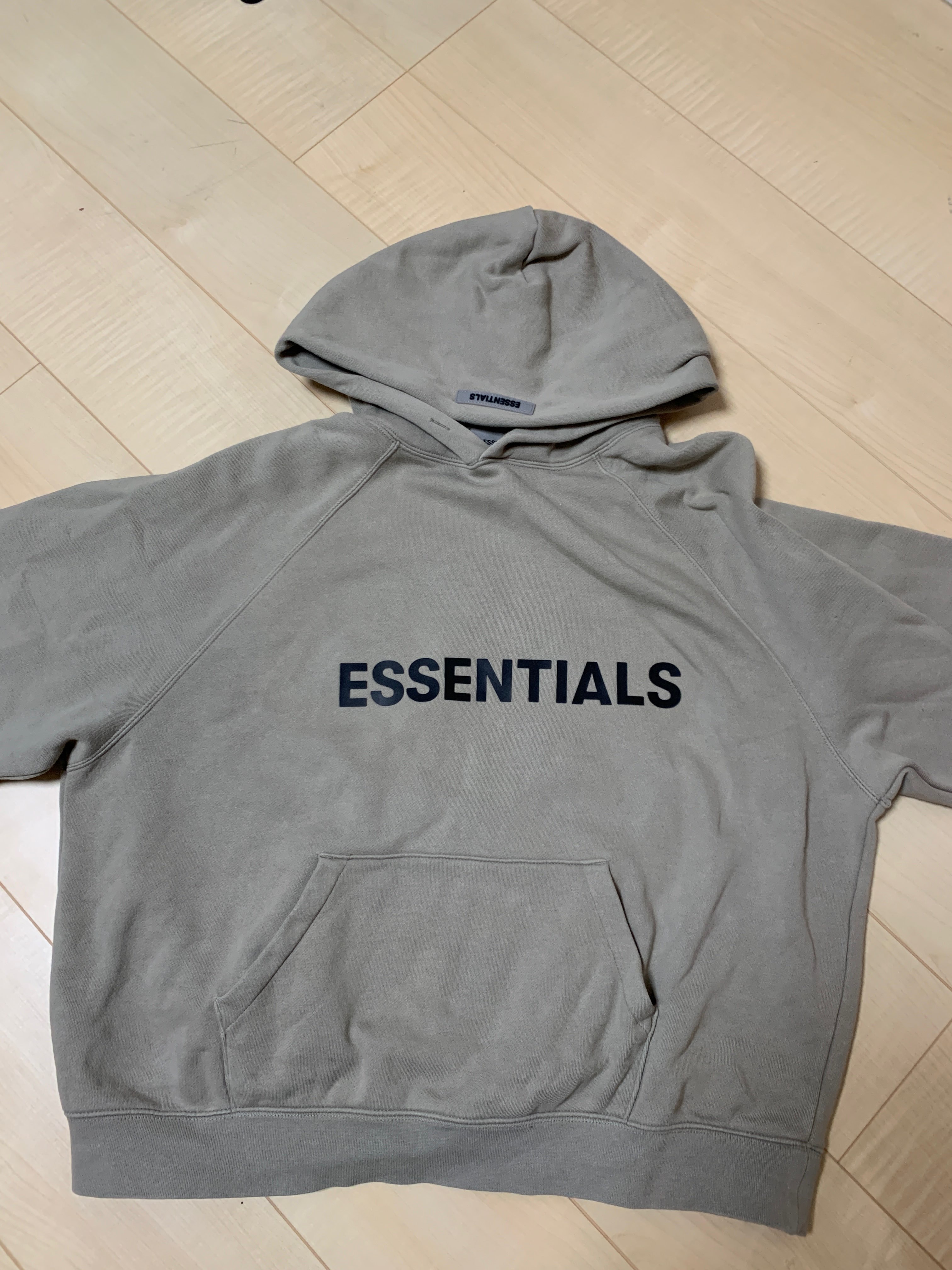 FEAR OF GOD ESSENTIALS 3D Silicon Applique Pullover Hoodie "Moss"