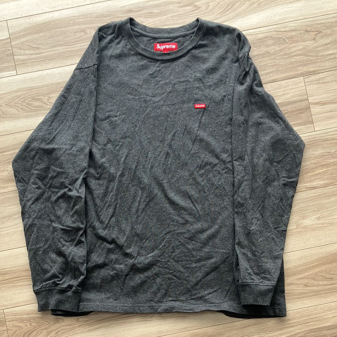 Supreme Small Box L/S Tee "Charcoal" (24FW)