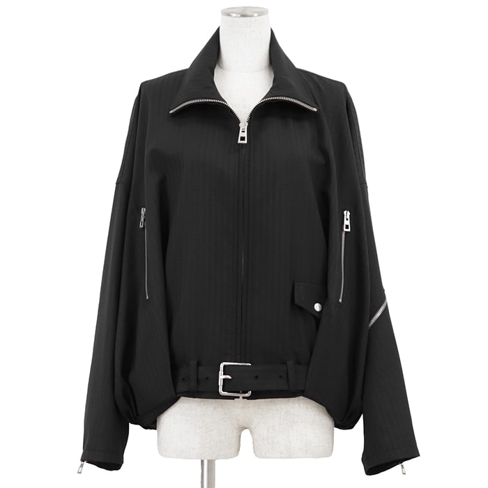 【新品同様】LOEWE ロエベ バルーンジャケット サイズ 32 レディース 2024AW アナグラム ウール100% オーバーサイズ ジップアップ ブルゾン アウター ブラック 黒 イタリア製