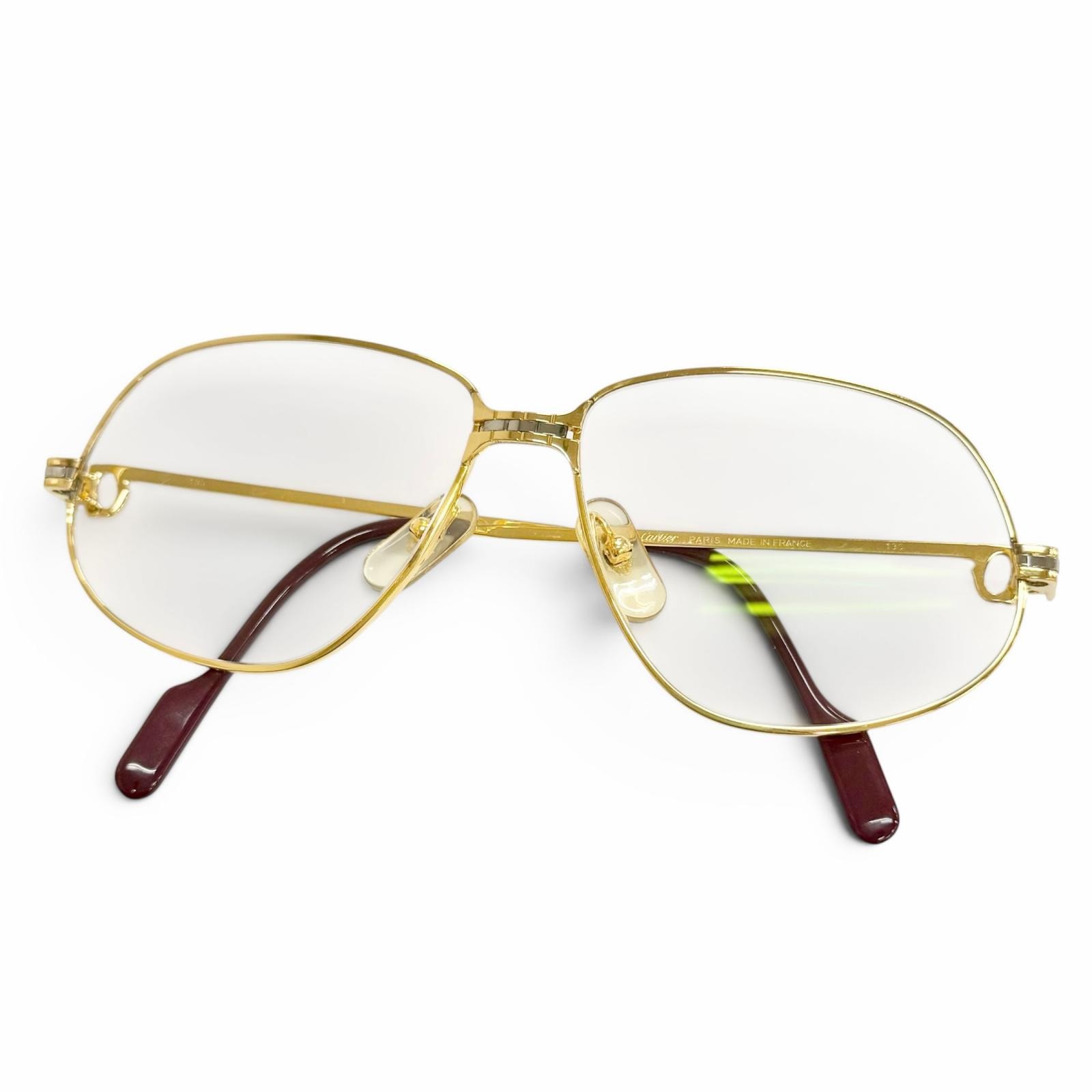 良品 カルティエ マイヨン パンテール メガネ ゴールド 56□14 135