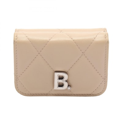 バレンシアガ BALENCIAGA タッチ ミニ ウォレット 三つ折り財布 財布 レザー レディース ベージュ系 【中古】