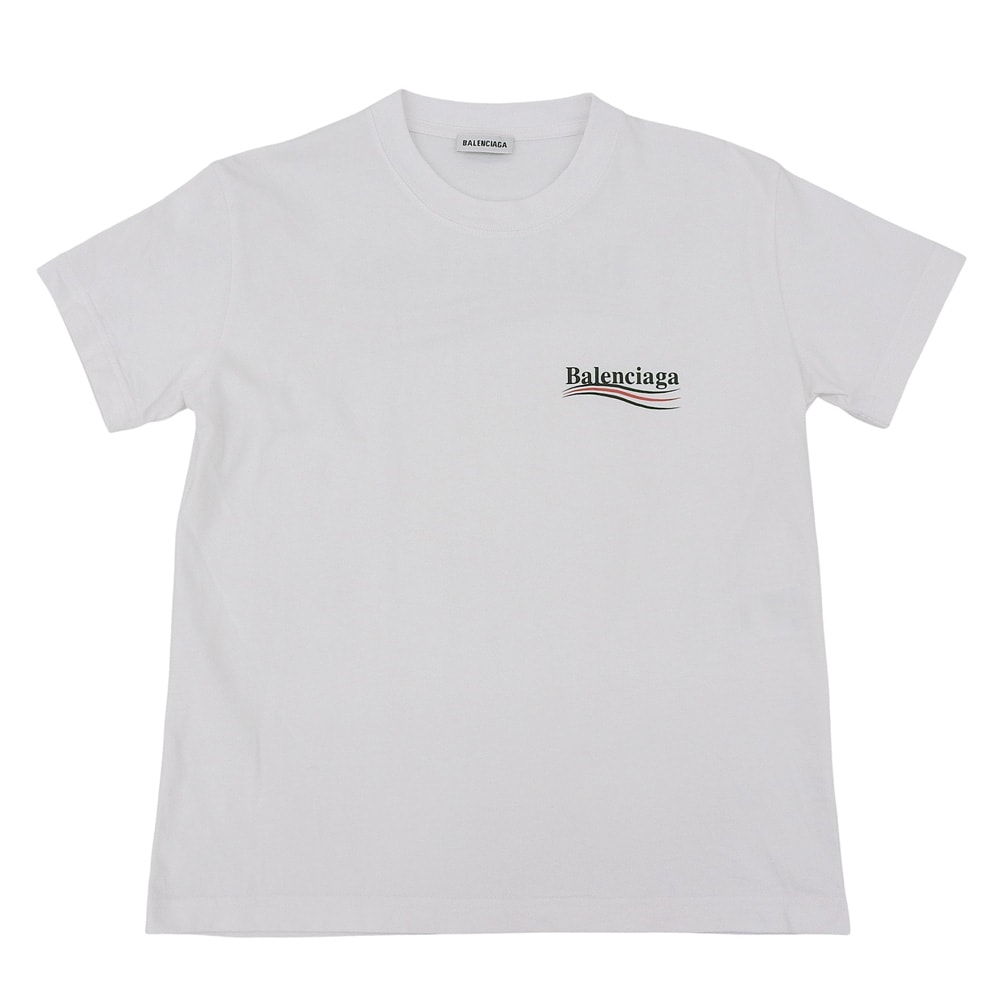 バレンシアガ 美品 ロゴ Tシャツ トップス レディース 白 ホワイト L 812964 19年 L
