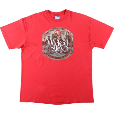 古着 90年代 ヘインズ Hanes PETE'S Wicked Ale アドバタイジングTシャツ USA製 メンズXL相当 ヴィンテージ/eaa656645