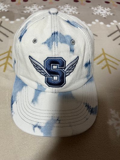 Supreme Wings Logo 6-Panel "Bleached Denim"