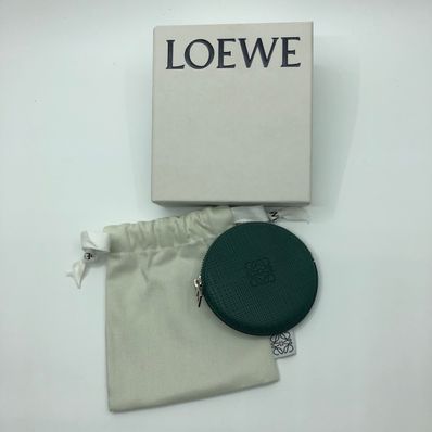 LOEWE Anagram Round Coin Case "Green"
