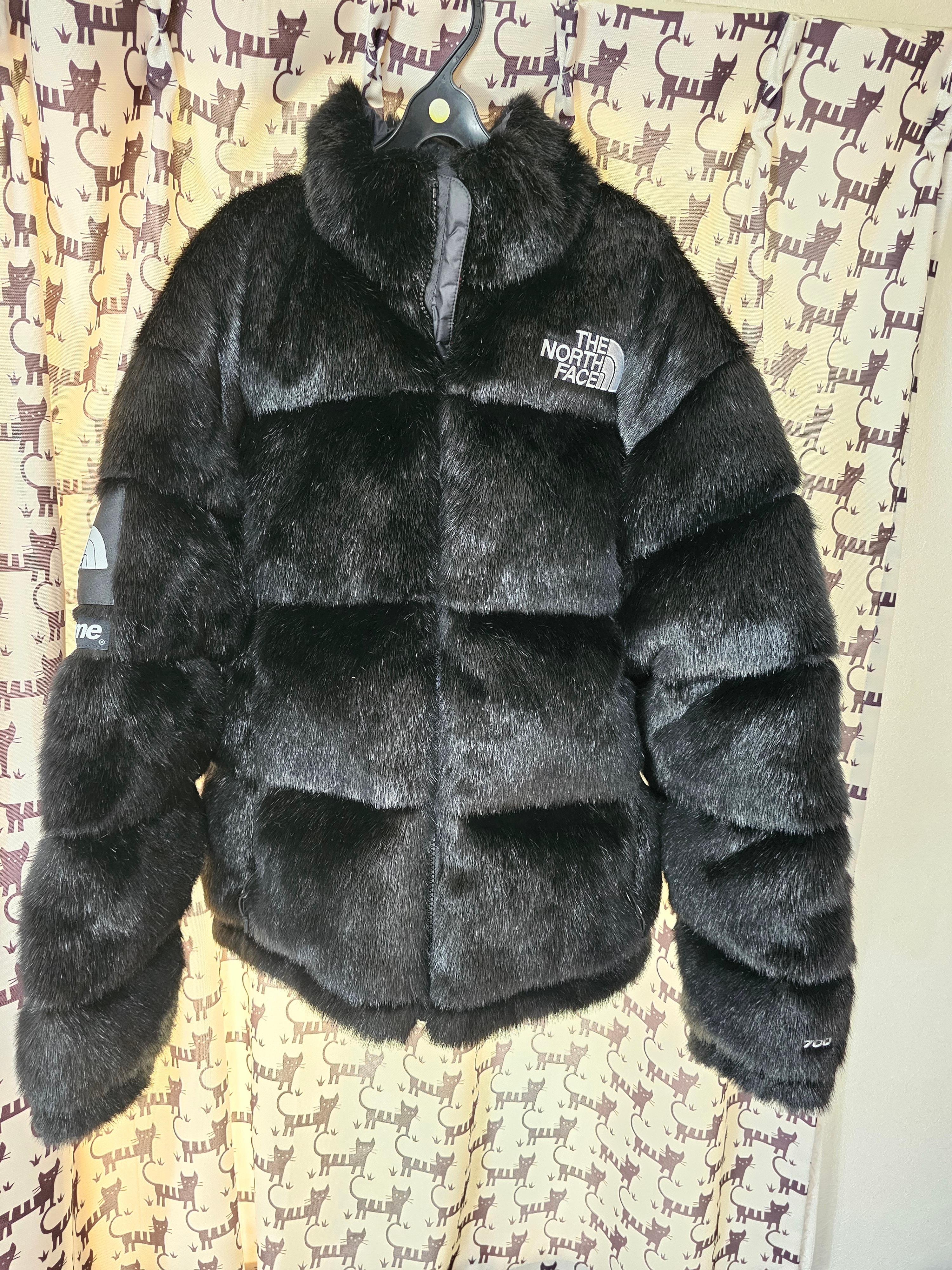 Supreme x The North Face Faux Fur Nuptse Jacket "Black"