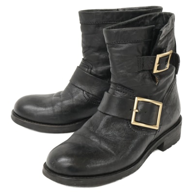 ジミーチュウ YOUTH ユース ショート エンジニア ブーツ 34 1/2