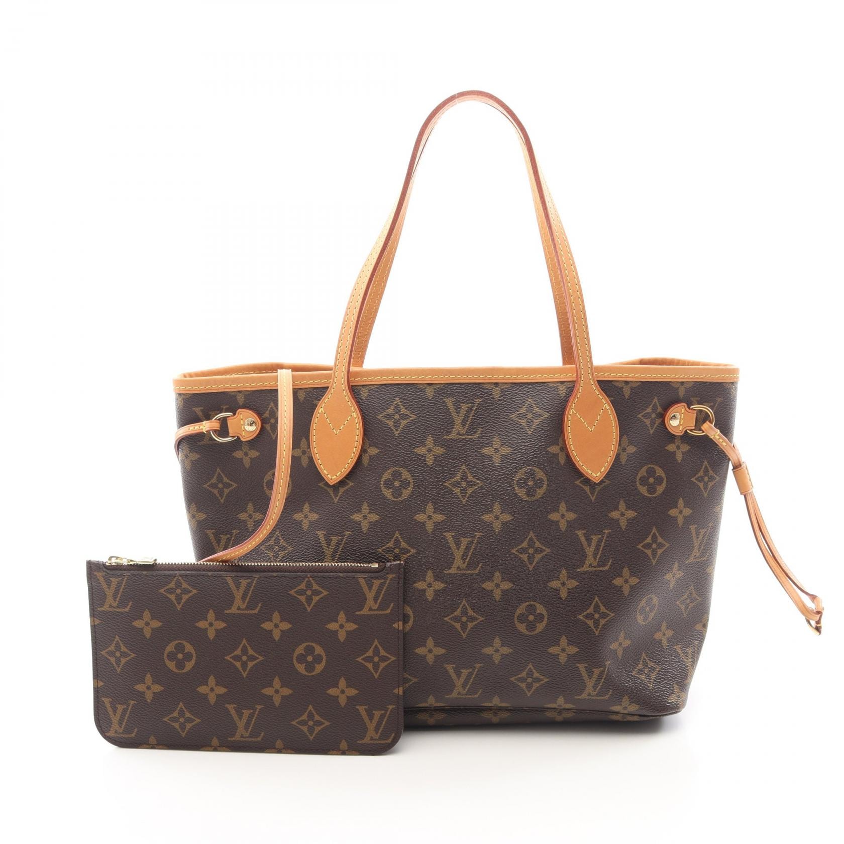 ルイ・ヴィトン LOUIS VUITTON ネヴァーフルPM モノグラム トートバッグ バッグ PVCコーティングキャンバス レザー モノグラム レディース ブラウン系 M41000 【中古】