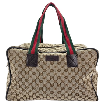 グッチ GUCCI GGキャンバス ボストンバッグ【中古】