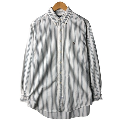 古着 ラルフローレン Ralph Lauren YARMOUTH 長袖 ボタンダウンストライプシャツ メンズL相当/eaa568431