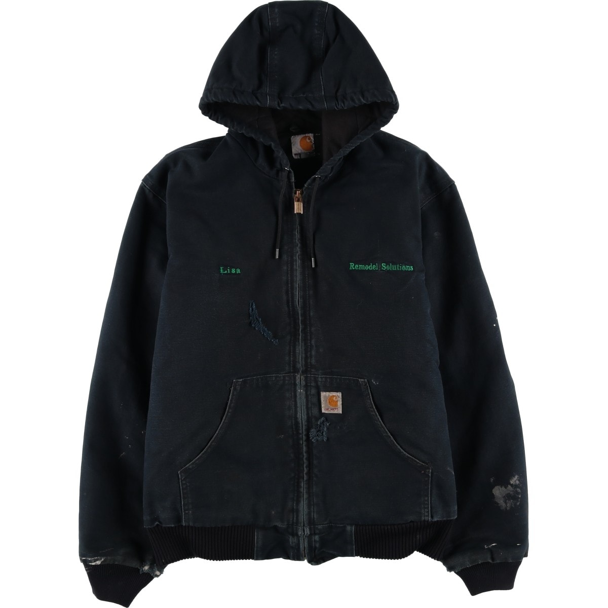 古着 カーハート Carhartt アクティブジャケット 中綿入り ダックフルジップパーカー USA製 メンズM相当/eaa606475