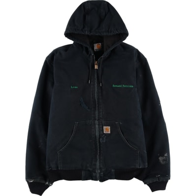 古着 カーハート Carhartt アクティブジャケット 中綿入り ダックフルジップパーカー USA製 メンズM相当/eaa606475