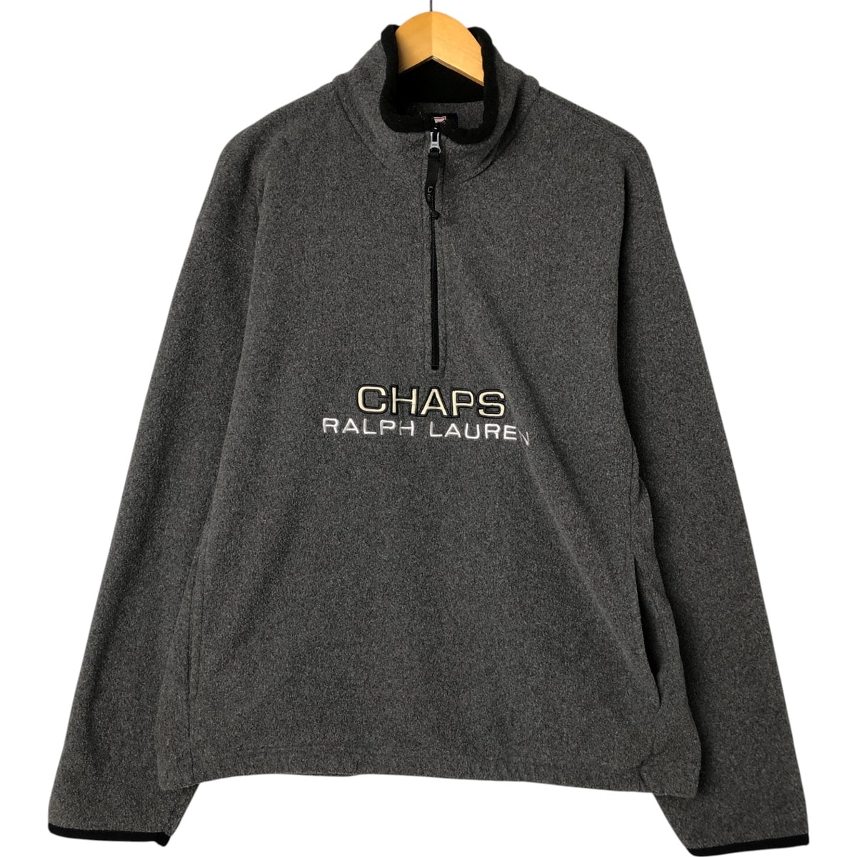 古着 ラルフローレン Ralph Lauren CHAPS チャップス ハーフジップ フリースプルオーバー メンズXL相当/eaa558700